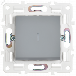 SKANDY Выключатель 1-клавишный проходной с индикацией 10А SK-V08Gr серый IEK SK-V12-1-10-K03