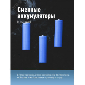 Фонарь-светильник аккумуляторный рабочий COB 5Вт аккум. съемн. Li-ion 18650 2х1.2А.ч Powerbank USB KOS701Lit