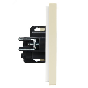 FORTE&PIANO Розетка 1-местная с заземлением без защитных шторок винтовое крепление 16А FP416 ваниль IEK FP-R11-16-K10