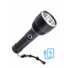Фонарь аккумуляторный ручной 20Вт LED съемный Li-ion 26650 5000мА.ч Power-bank корпус анодированный алюм. индикатор уровня заряда USB-шнур type C ремешок ручной KOC130Lit