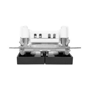 Механизм выключателя, двухклавишный, кнопочный, ч-рный Эпика EKF UP1-SWB-23