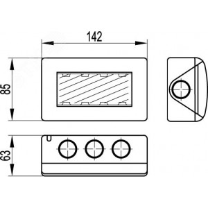 Модульная настен. коробка для эл/устан. изделий VIVA, IP55,4мод. 54755