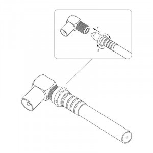 Переход гнездо F-штекер TV угловой (уп.50шт) 05-4311-4