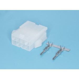 MF-8M, Разъем питания (с контактами) Mini-Fit, 8pin, вилка на кабель, шаг 4,2мм