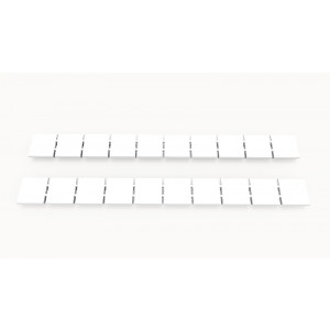 Маркировка (в кассетах) ZB10-10P-19-00Z(H), Кассета с маркировочными шильдиками, для клемм сечением 10 мм.кв., верхняя, 10 шильдиков, нанесенные символы: чистая, размер шильдика: 9,3 x 10,7 мм, цвет: белый