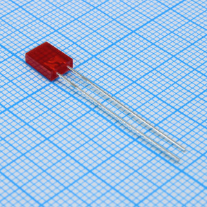 L-113SURDTK, Светодиод прямоугольный 2х5мм плоская вершина красный 80...150мКд 140° 20мА