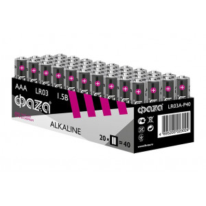 Элемент питания алкалиновый AAA/LR03 1.5В Alkaline Pack-40 (уп.40шт) 5023024