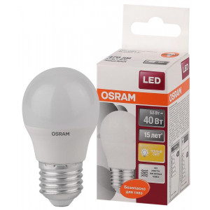 Лампа светодиодная LED Star Classic P 40 5.5W/827 5.5Вт шар матовая 2700К тепл. бел 4052899971646