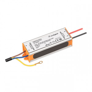 Блок питания ARPJ-SN-63300 (18W, 34-63V, 300mA) 045400, Источник тока с гальванической развязкой для уличных светильников и мощных светодиодов. Входное напряжение 100-240 VAC. Выходные параметры: 34-63 В, 300 mА, 18 Вт. PF >0.5. Герметичный металлический корпус IP 65. Габаритные размеры длина 86 мм, ширина 30