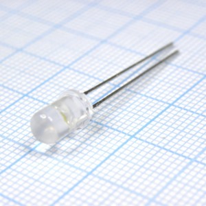 L-7083PWW-Z, Светодиод 5мм/белый/1500-2700мкд/белый матовый/60°