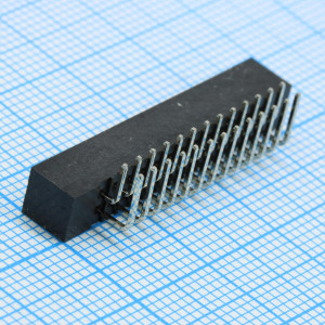 DS1014-26RF1B-B, IDC2 разъем, вилка на плату угловая двухрядная 26pin(2x13)., шаг 2.00мм