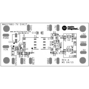 MAX17681EVKITB#, Средства разработки интегральных схем (ИС) управления питанием MAX17681 EVAL KIT