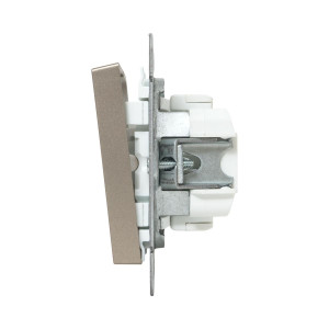 Механизм выключателя, двухклавишный, кнопочный, шампань Эпика EKF UP1-SWC-23