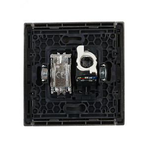 FORTE&PIANO Розетка двойная TV+RJ45 кат.5E FP536 сталь IEK FP-AK20-1-K46