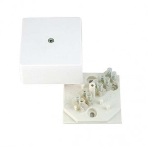 Коробка распределительная ОП 75х75х30мм с клемм. бел. КРК2702