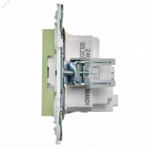 SKANDY Розетка с заземлением без защитных шторок 16А SK-R05G мятный IEK SK-R11-16-K06