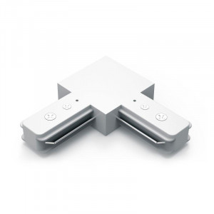 Коннектор Track однофазный для трековых шинопроводов угловой (L) бел. TR108