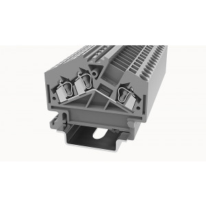 Проходная клемма WS2.5-TW-TA-01P-11-00Z(H), Проходная клемма, 3 точки подключения, тип фиксации провода: пружинный, номинальное сечение: 2,5 мм кв., 24А, 800V, ширина: 5 мм, цвет: серый, тип монтажа: DIN35
