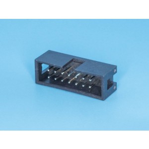 BH-14, IDC разъем, вилка на плату прямая двухрядная 14pin(2x7)., шаг 2.54мм