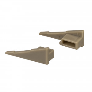Комплект заглушек SL-MINI-SHELF-H8 OLIVE GREY 038810, Пара заглушек (правая - с отверстием, левая - без отверстия) для профиля SL-MINI-SHELF-H8 OLIVE GREY. Цвет - оливковый серый. В комплекте 2 заглушки. Цена за комплект.
