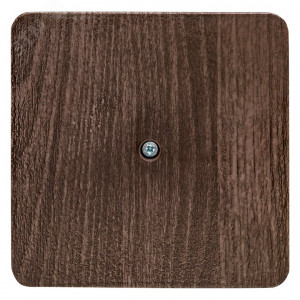 Коробка разветвительная KMP-030-032 (100х100х28) тёмное дерево PROxima plc-kmr-030-032-t