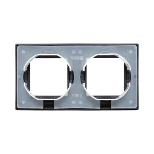 2 - местная рамка, IP44, ч-рная, пластик Эпика EKF UP1-FPB-02-44