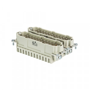 Вилочная контактная вставка BAS STF 48 2,5 50, Вилочная контактная вставка, пружинная фиксация, 48 полюсов + PE, типоразмер 48B, 500V, 16A, сечение обслуживаемых проводников 0,14-2,5 мм кв, тип покрытия контактов: олово,