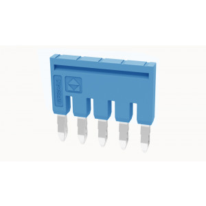 Соединительная перемычка DFB2.5-05P-12-00Z(H), Соединительная перемычка, 5 полюсов, изолированная, вилочная, для клемм: DS2.5, цвет: синий