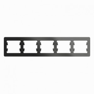 Рамка 5-м Glossa горизонт. антрацит SE GSL000705