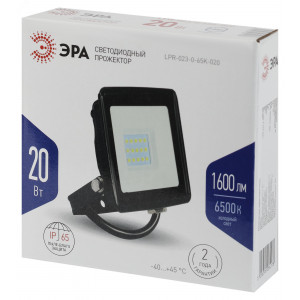 Прожектор светодиодный LPR-023-0-65K-020 20Вт 6500К 1600лм IP65 103х99х23.5 уличный Б0052022