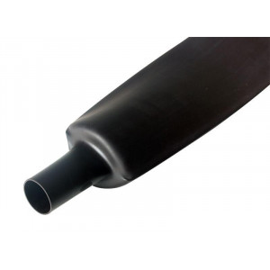 Трубка термоусадочная ТУТ нг 60,0/30,0 черная, термоусаживаемая трубка в метровой нарезке, не поддерживает горение