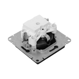 Механизм розетки, 16А, IP44, с заземлением, со шторками, c крышкой, ч-рный Эпика EKF UP1-SOB-111-44