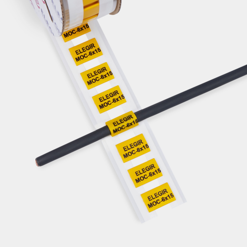Изображение товара Маркер овальный MOC-6-15-Y для маркировки проводов и кабелей