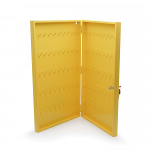 gwrKL100, Ключница на 100 ключей, сталь, 600х355х59 мм, цвет – желтый, 1 шт/упак