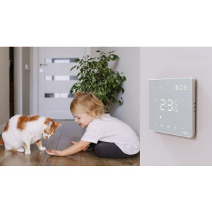 ARTGALLERY ТЕРМОСТАТ программируемый с Wi-Fi для электрического теплого пола, 16 А, моноблочный, БЕЛЫЙ GAL000138