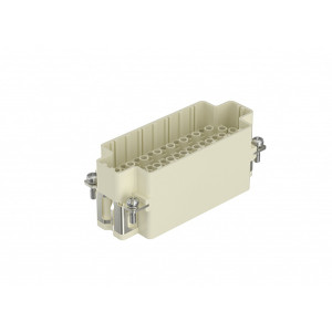 Вилочная контактная вставка HDDD-107-MC, Вилочная контактная вставка, обжимная фиксация, 107 полюсов + PE, типоразмер 16B, 250V, 10A, (обжимные контакты поставляются отдельно)