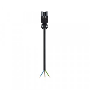 Кабельная сборка GST18I3K1-S 15H 02SW, Кабельная сборка, оконеченная вилочным разъемом GST18i3, и свободным концом, 3 полюса, длина кабеля: 0,2 метра, сечение жил кабеля: 3х1,5 мм.кв., номинальное напряжение: 250V, номинальный ток: 16А, цвет разъема: черный, цвет кабеля: черный