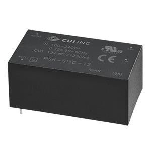 PSK-S15C-15, Импульсные источники питания ac-dc, 15 W, 15 Vdc, single output, encapsulated PCB