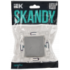 SKANDY Выключатель 1-клавишный проходной 10А SK-V02S серебряный IEK SK-V12-0-10-K23