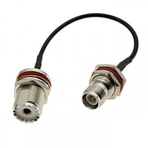 TNC-KY REVERSE-174-15CM-UHF-KY-1.5, Разъем высокочастотный, кабельная сборка TNC-RP обратный штекер - UHF гнездо, длина 15 см