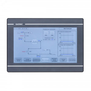 Панель операторская промышленная, диагональ 10.1, дисплей TFT 16,77М цветов, разрешение 1024x600 px, порты: 2 COM, 1 Micro USB, 1 USB, 1 Ethernet H1000-T100E
