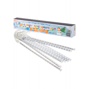 Гирлянда "Сосульки", падающий голубой свет, 30 см, 8 шт в комплекте, 3,8 м, SQ0361-0027