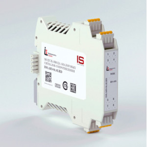ISS.AIO-St.4O, Модуль вывода аналоговых сигналов, тока или напряжения, серии Standart, служит для приема по интерфейсу RS-485 данных от верхнего уровня системы автоматизации и передачи аналоговых сигналов датчикам и исполнительным устройствам.