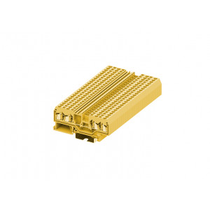 Проходная клемма 225935, Проходная клемма, 4 точки подключения, тип фиксации провода: пружинный, номинальное сечение: 2,5 мм кв., 24A, 800V, ширина: 5 мм, цвет: желтый, тип монтажа: DIN35