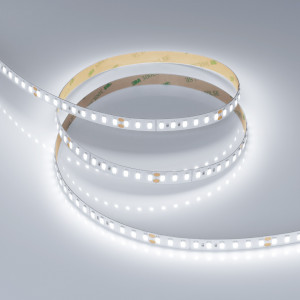 Лента ULTRA-C126-10mm 24V White6000 (14.4 W/m, IP20, 5630, 5m) 040218, Светодиодная лента ULTRA-C126, открытая IP20. Светодиоды 5630, 126 шт/м (630 шт на 5 м), белая плата, ширина 10 мм, скотч 3M. Цвет БЕЛЫЙ 6000 K, цветопередача CRI>80, угол 120°. Питание 24 В, мощность 14.4 Вт/м (72 Вт на 5 м). Размеры 5000x10x1.4 мм. Мин.