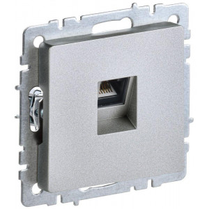 Розетка компьютерная СП RJ45 кат.5E BRITE РК10-БрА алюм. BR-K10-1-K47