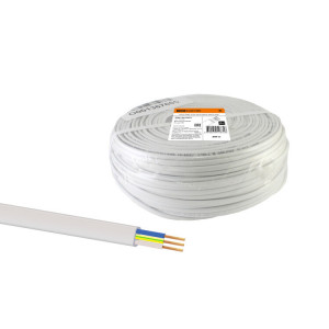 Шнур ШВВП 3х0,5 ГОСТ (200м), белый SQ0120-0027