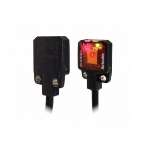 BTF1M-TDTD, Датчик оптический (на пересечение луча), корпус 13х19мм, Sn=1м (на затемнение), выход NPN c откр. коллектором, Uпит. 12…24V DC, индикация, кабель 2м