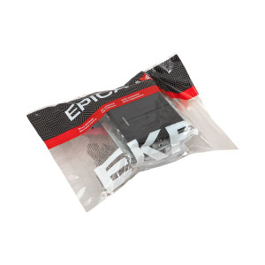 Механизм выключателя, двухклавишный, с подсветкой, ч-рный Эпика EKF UP1-SWB-24