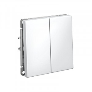 ARTGALLERY 2-клавишный ПЕРЕКЛЮЧАТЕЛЬ, 10АХ, механизм, быстрозажимные клеммы, БЕЛЫЙ GAL000165S